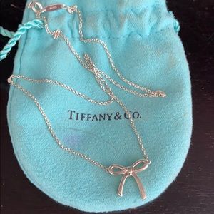 T&Co Mini Bow Pendant Sterling Silver
